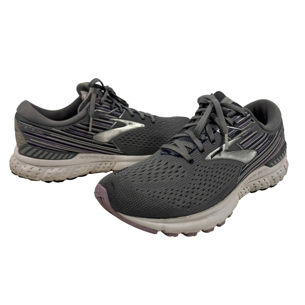 Brooks Adrenaline GTS Women's Running Shoes Gray Purple Cushioned Size 12 - Picture 1 of 14